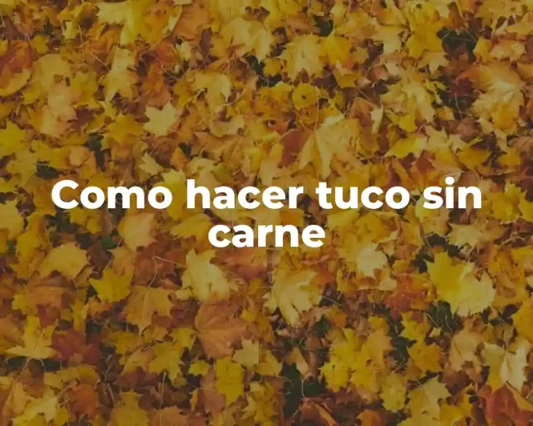 Como hacer tuco sin carne
