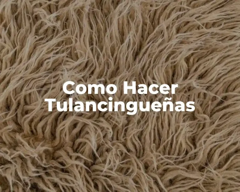 Como Hacer Tulancingueñas