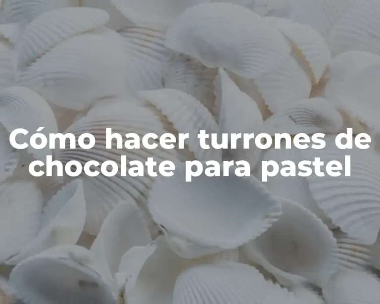 Cómo hacer turrones de chocolate para pastel