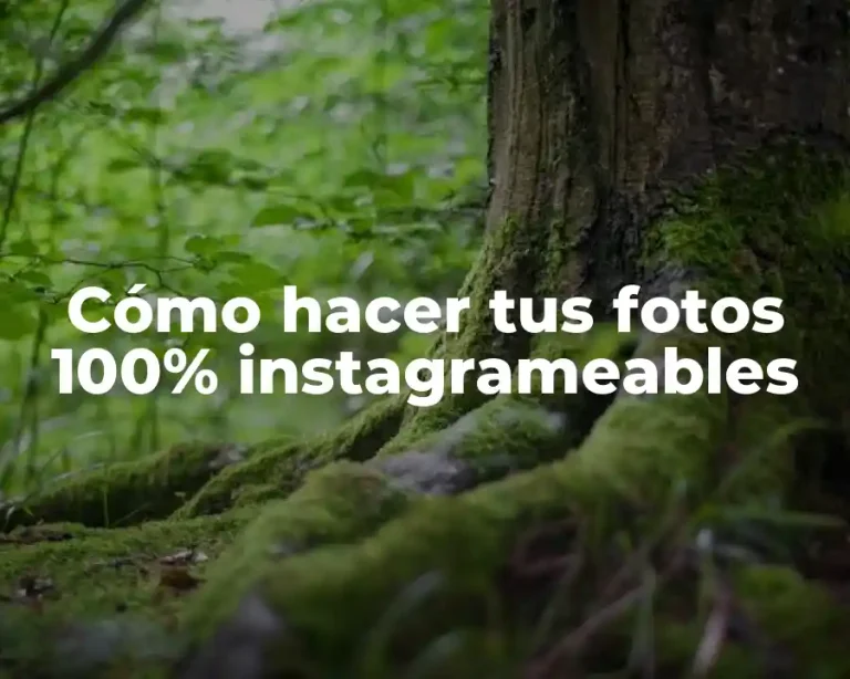 Cómo hacer tus fotos 100% instagrameables