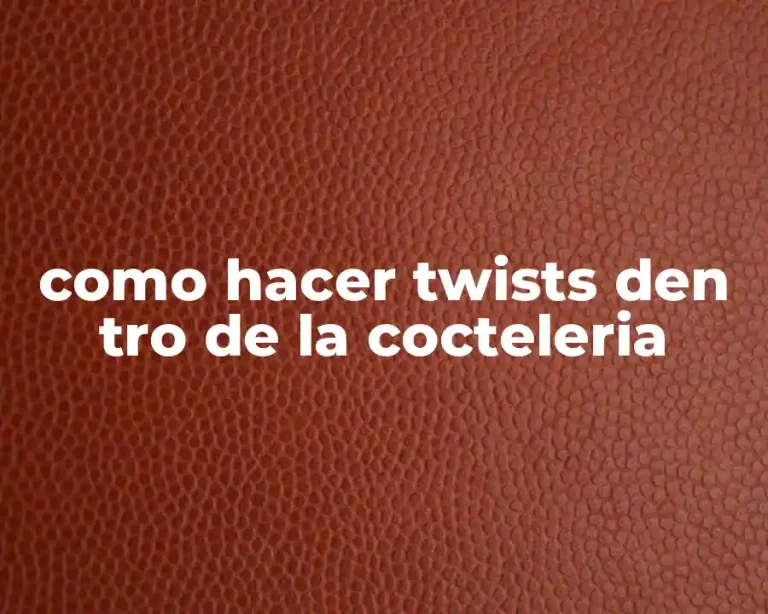como hacer twists den tro de la cocteleria