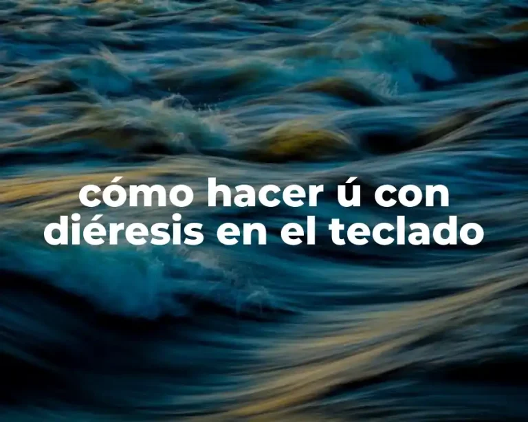 cómo hacer ú con diéresis en el teclado