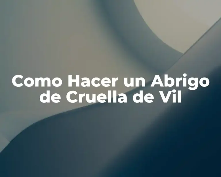 Como Hacer un Abrigo de Cruella de Vil