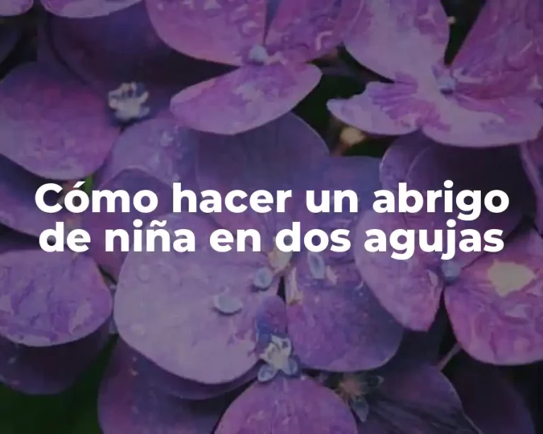 Cómo hacer un abrigo de niña en dos agujas