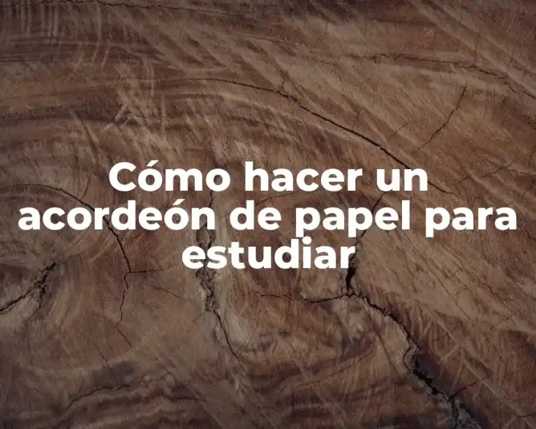Cómo hacer un acordeón de papel para estudiar