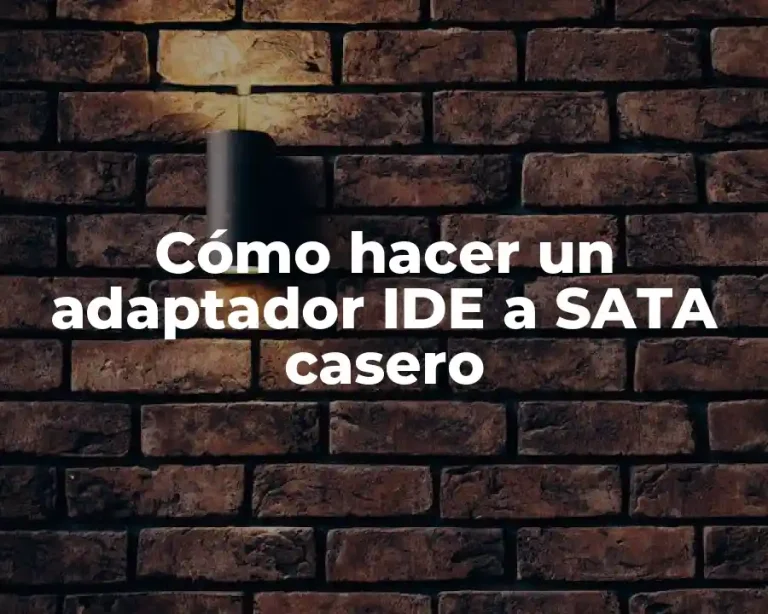 Cómo hacer un adaptador IDE a SATA casero