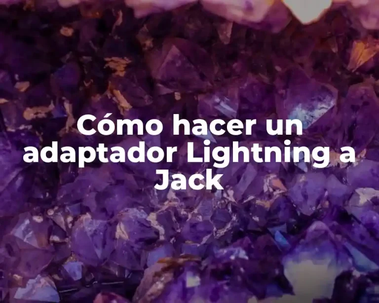 Cómo hacer un adaptador Lightning a Jack