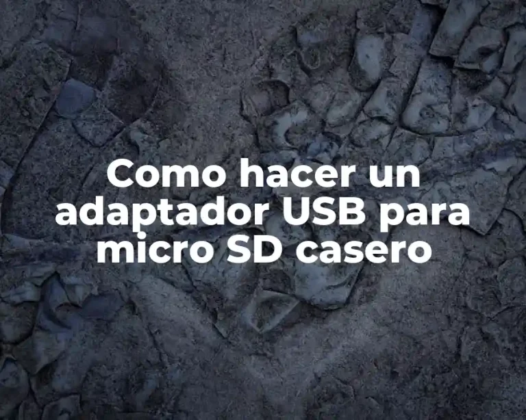 Como hacer un adaptador USB para micro SD casero