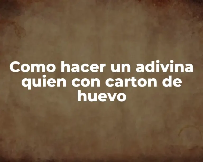Como hacer un adivina quien con carton de huevo