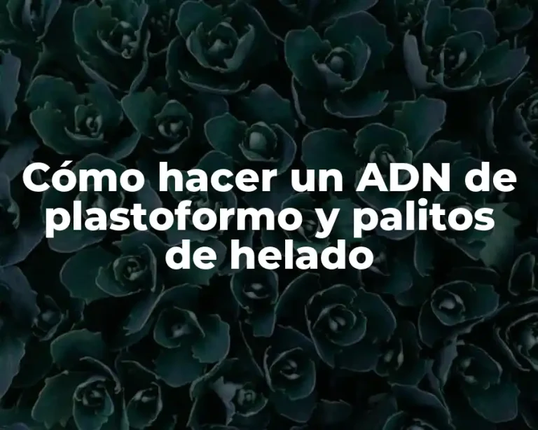 Cómo hacer un ADN de plastoformo y palitos de helado