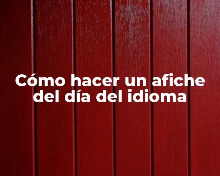 Cómo hacer un afiche del día del idioma