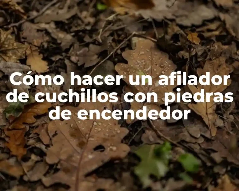 Cómo hacer un afilador de cuchillos con piedras de encendedor