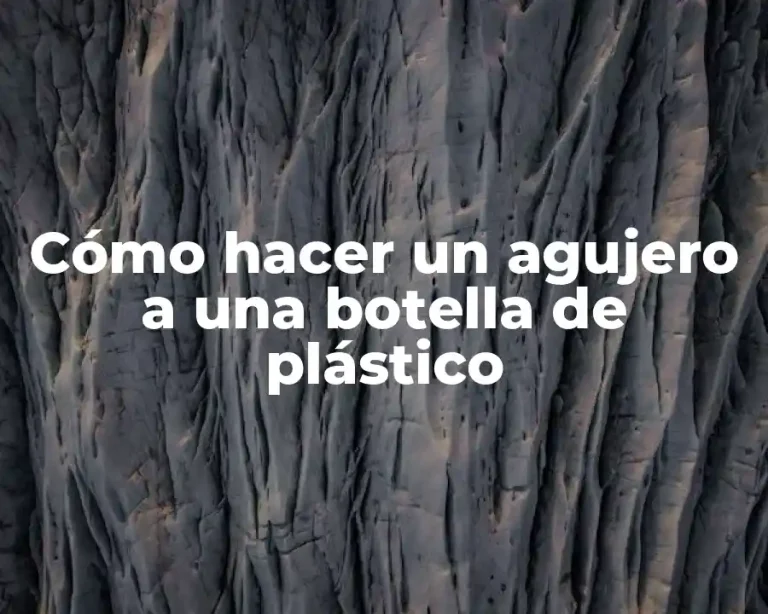 Cómo hacer un agujero a una botella de plástico