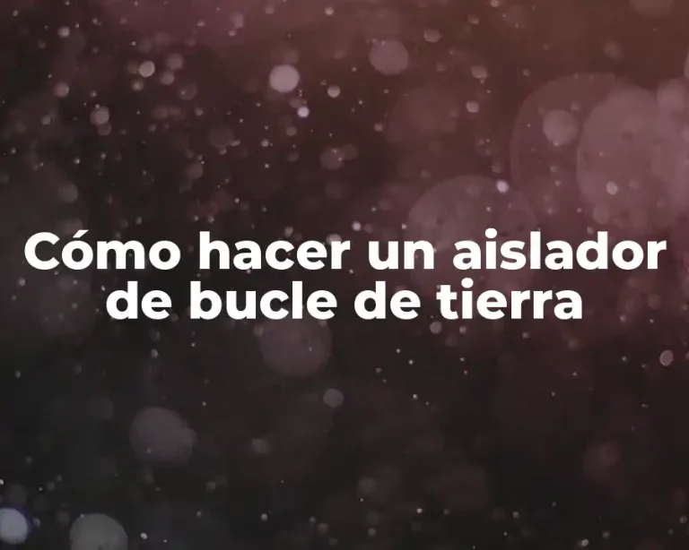 Cómo hacer un aislador de bucle de tierra