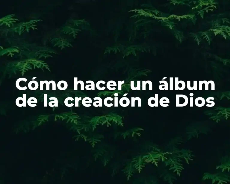 Cómo hacer un álbum de la creación de Dios