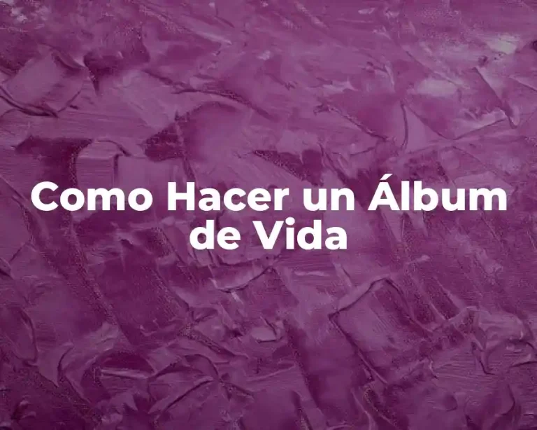 Como Hacer un Álbum de Vida