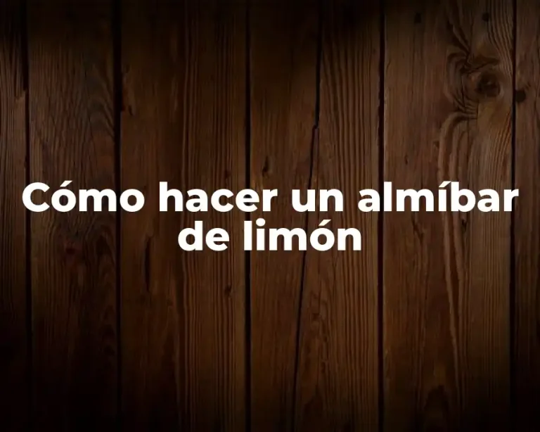 Cómo hacer un almíbar de limón