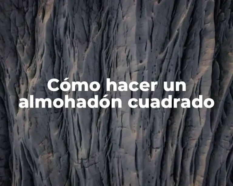 Cómo hacer un almohadón cuadrado