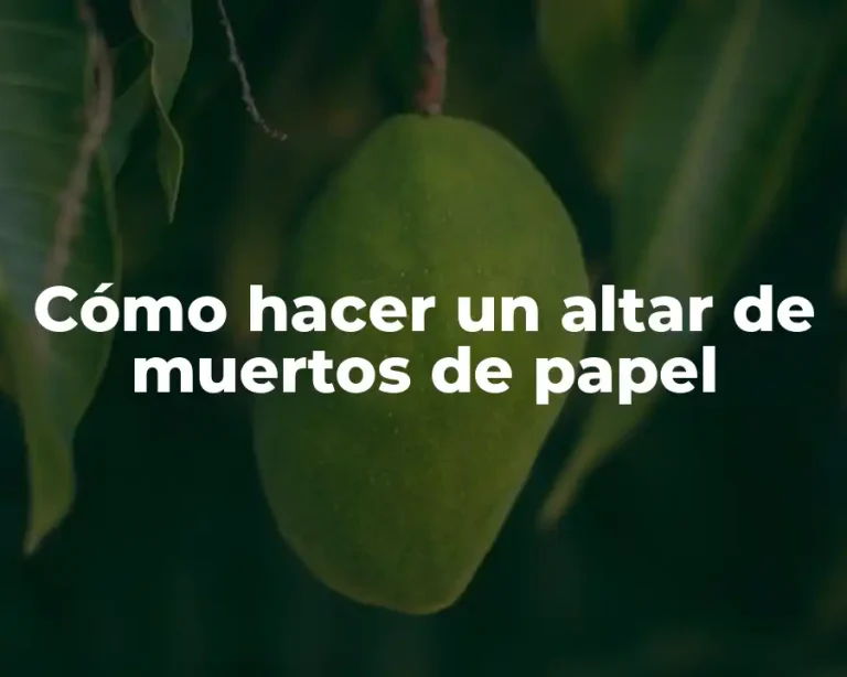 Cómo hacer un altar de muertos de papel