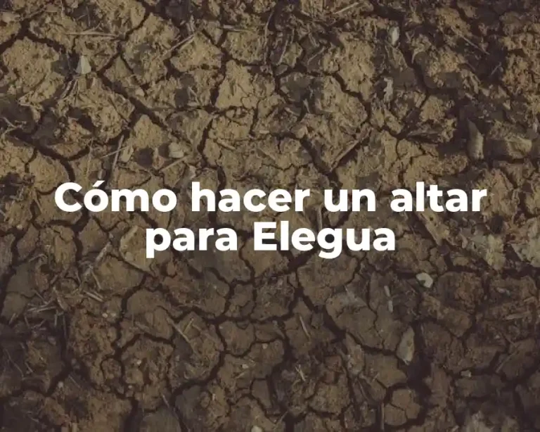 Cómo hacer un altar para Elegua