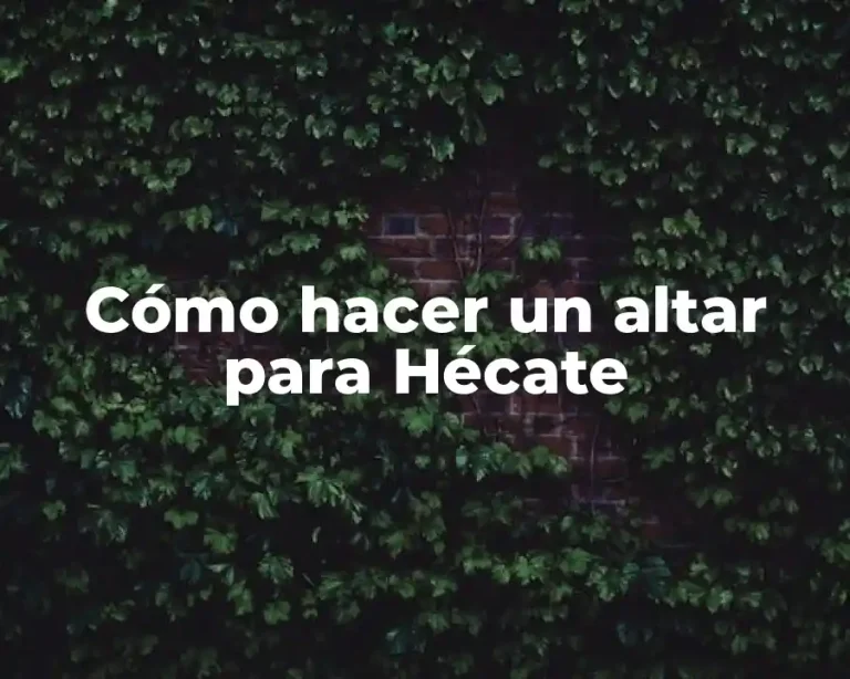 Cómo hacer un altar para Hécate