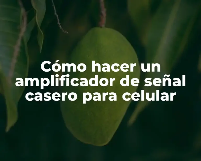 Cómo hacer un amplificador de señal casero para celular