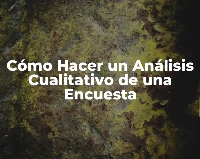 Cómo Hacer un Análisis Cualitativo de una Encuesta