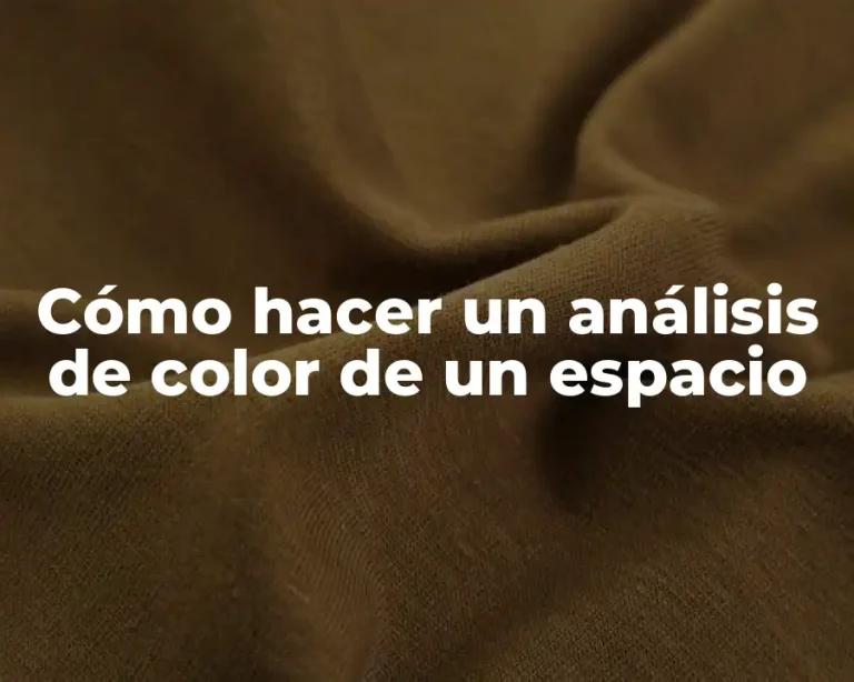 Cómo hacer un análisis de color de un espacio