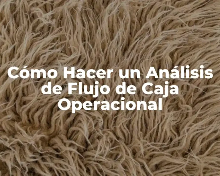 Cómo Hacer un Análisis de Flujo de Caja Operacional