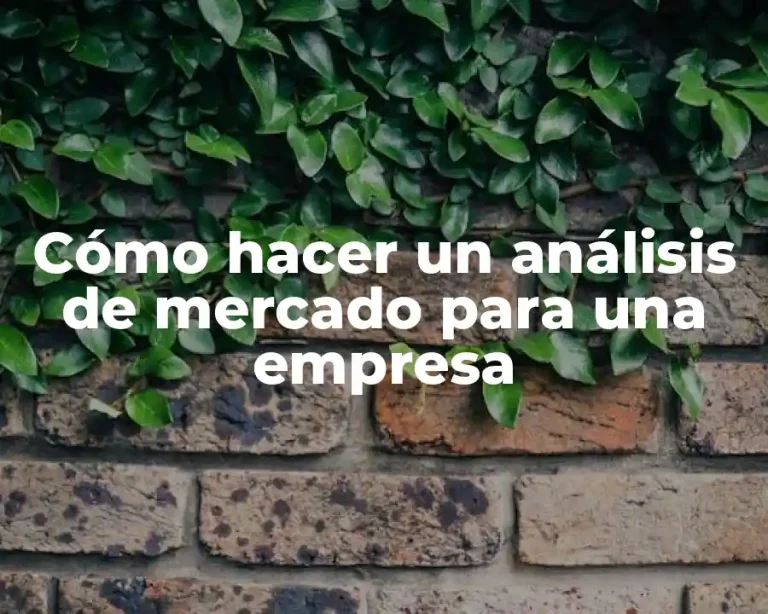 Cómo hacer un análisis de mercado para una empresa