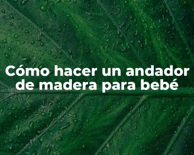 Cómo hacer un andador de madera para bebé