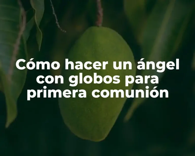 Cómo hacer un ángel con globos para primera comunión