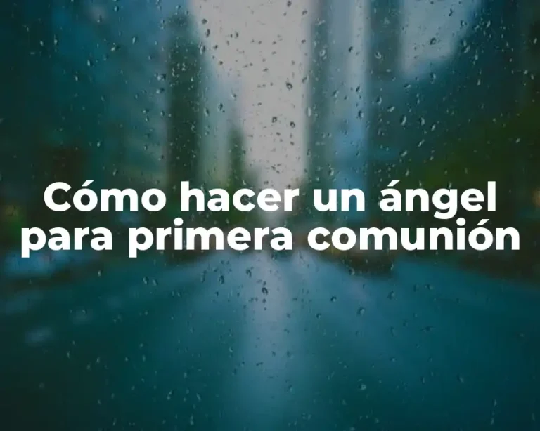 Cómo hacer un ángel para primera comunión