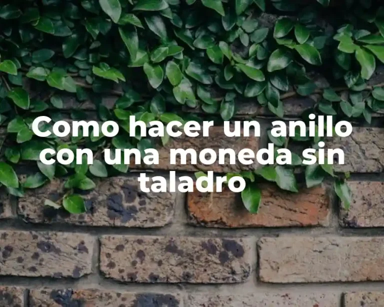 Como hacer un anillo con una moneda sin taladro