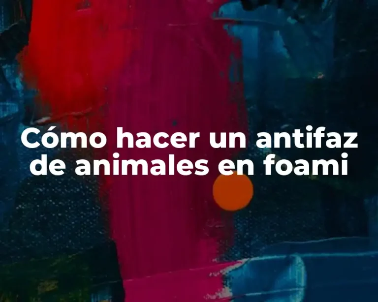 Cómo hacer un antifaz de animales en foami