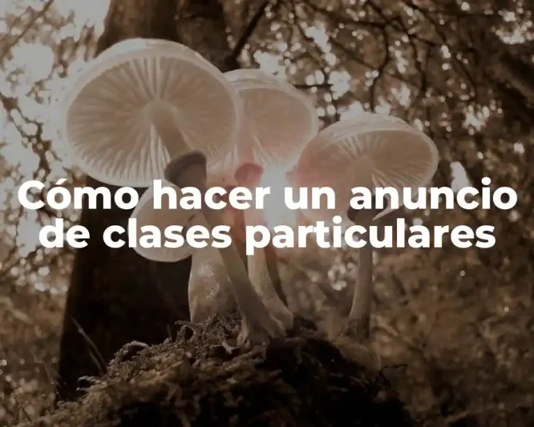 Cómo hacer un anuncio de clases particulares