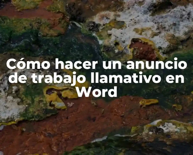 Cómo hacer un anuncio de trabajo llamativo en Word