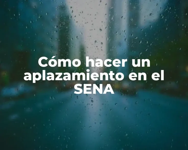 Cómo hacer un aplazamiento en el SENA