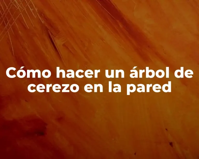 Cómo hacer un árbol de cerezo en la pared