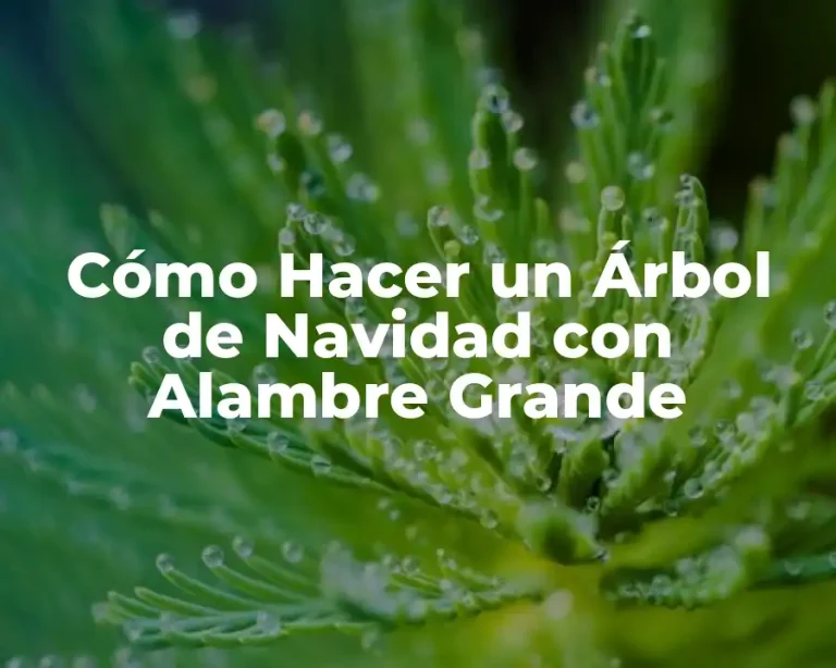 Cómo Hacer un Árbol de Navidad con Alambre Grande