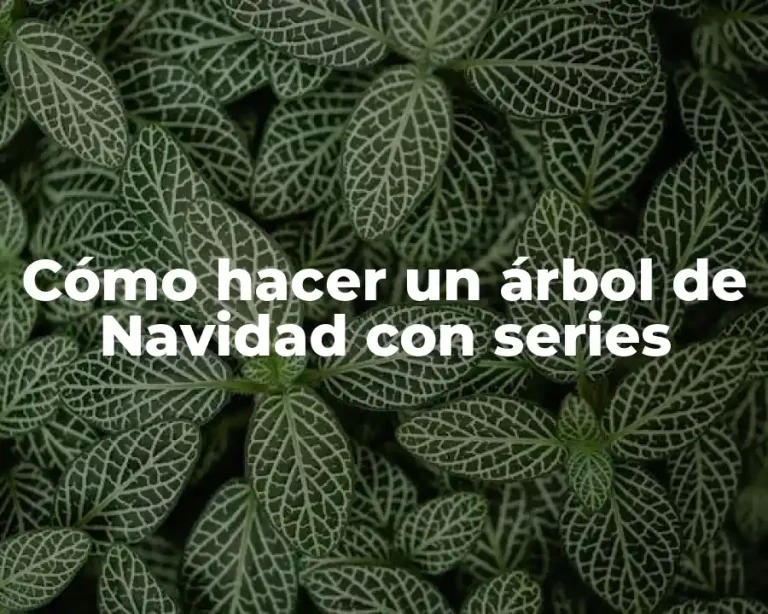 Cómo hacer un árbol de Navidad con series