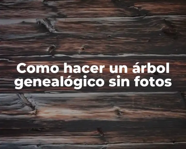 Como hacer un árbol genealógico sin fotos