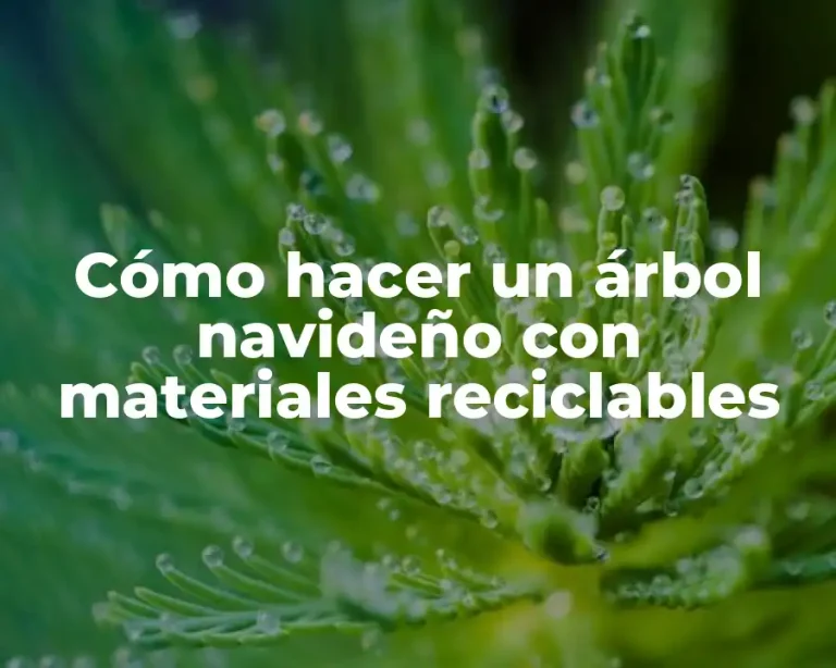 Cómo hacer un árbol navideño con materiales reciclables
