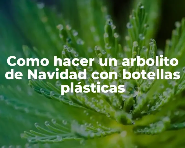 Como hacer un arbolito de Navidad con botellas plásticas