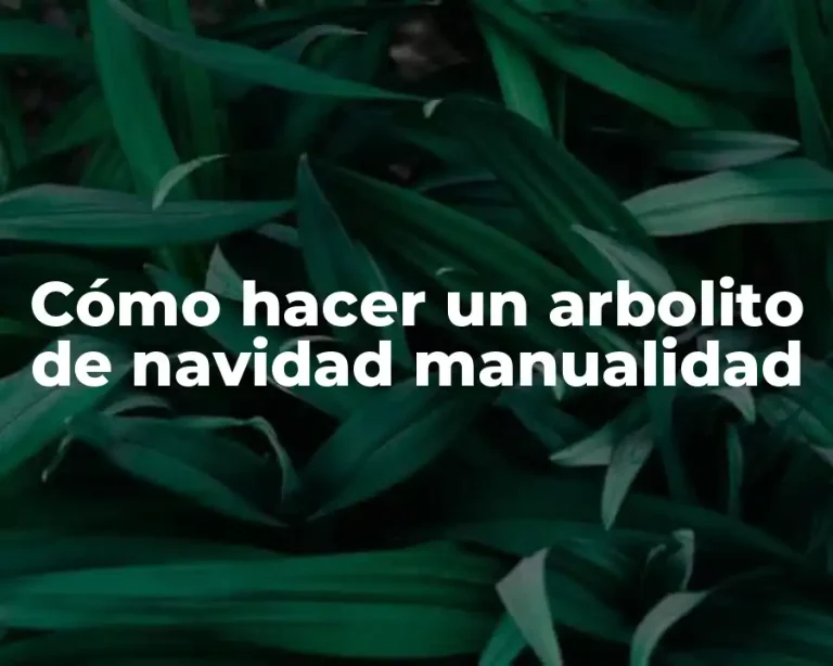 Cómo hacer un arbolito de navidad manualidad
