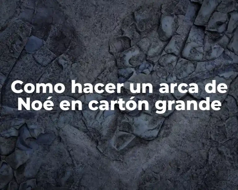 Como hacer un arca de Noé en cartón grande