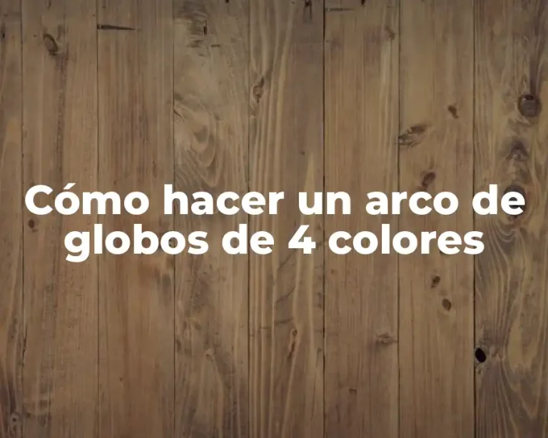 Cómo hacer un arco de globos de 4 colores