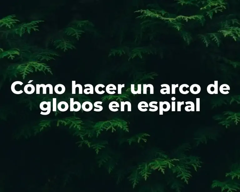 Cómo hacer un arco de globos en espiral