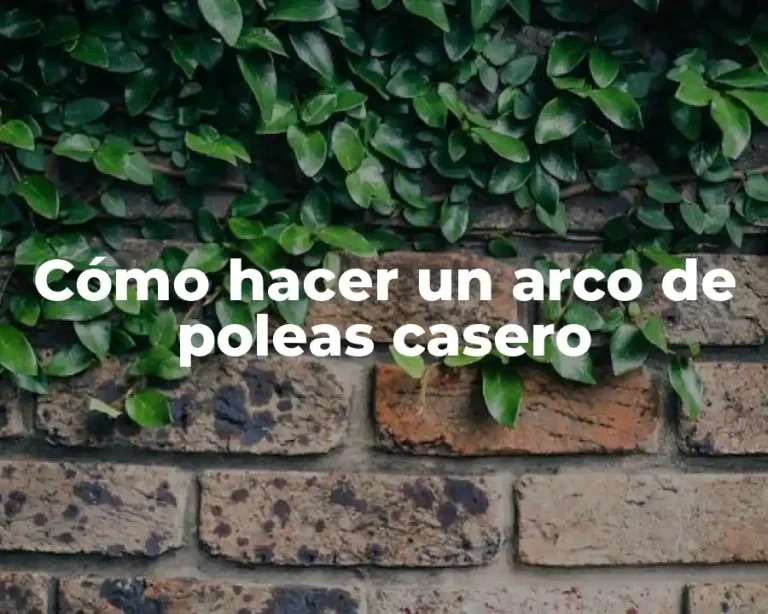 Cómo hacer un arco de poleas casero