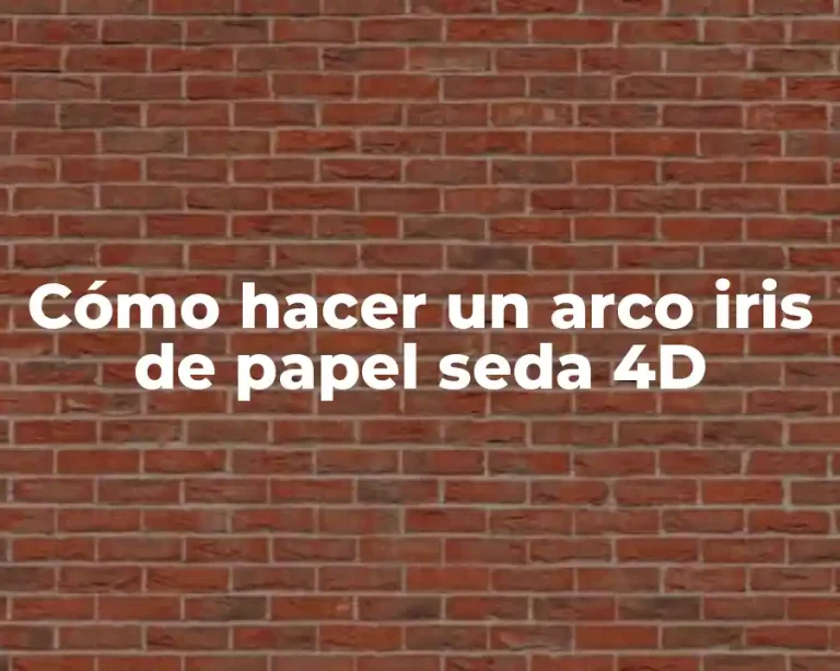 Cómo hacer un arco iris de papel seda 4D
